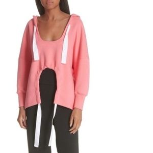 JI OH Cutout Hem Hoodie